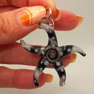 Starfish glass pendant